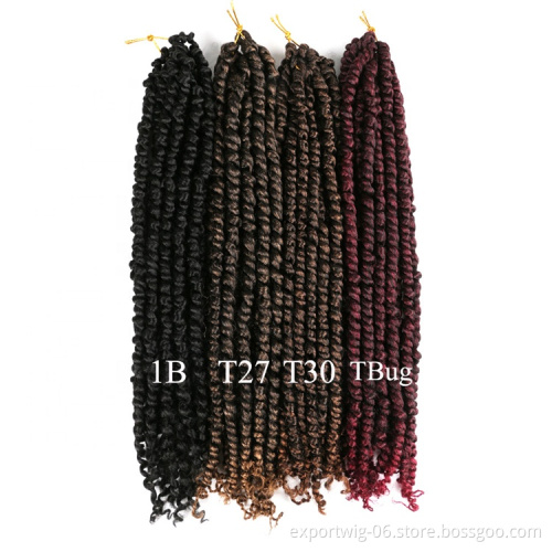 Passion twist crochet braiding hair synthetic crochet braid extension pre twisted passion twist